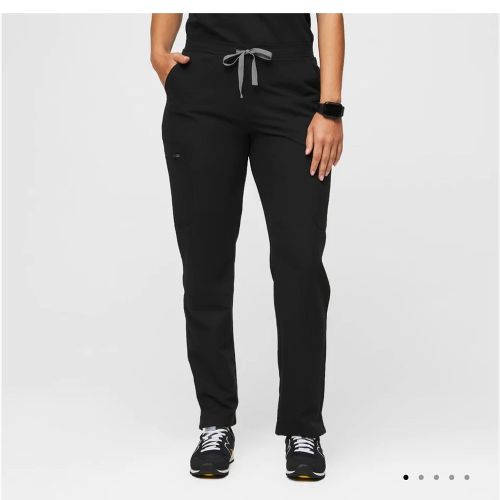 Wear Figs Black Yola Skinny Scrub Pants